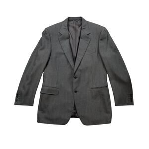 Canali Blazer Mens 42 Graphite Grey Wool 2 Button Notch Lapel Jacket Made Italy